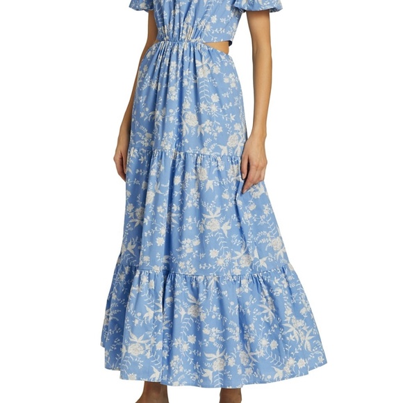 Wayf Plaza Floral Cut-Out Tiered Maxi Dress - Picture 4 of 8